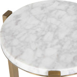 Round White Marble Drink Table | Uttermost Pietra