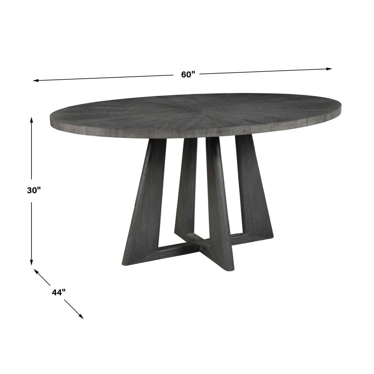Modern European furniture - Oval Acacia Sunburst Dining Table - www.oroa.com