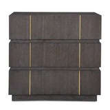 Modern European furniture - Dark Acacia 3-Drawer Chest - www.oroa.com