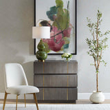 Modern European furniture - Dark Acacia 3-Drawer Chest - www.oroa.com