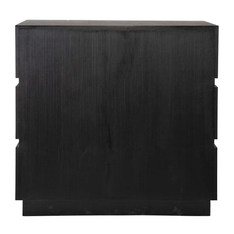Modern European furniture - Dark Acacia 3-Drawer Chest - www.oroa.com