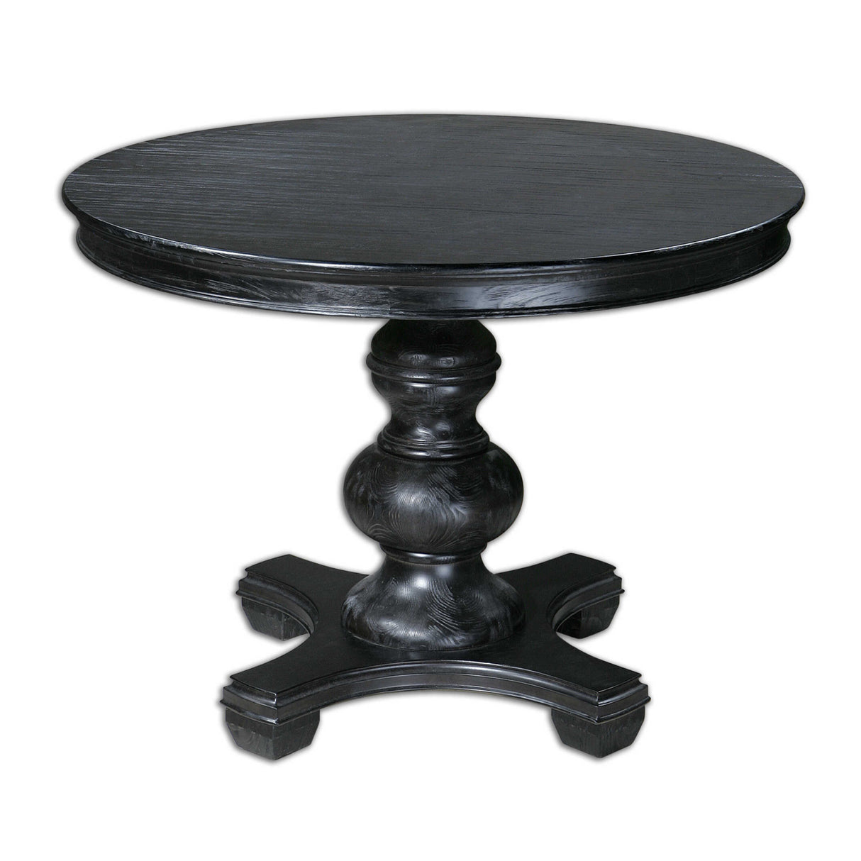 Black Baluster Round Dining Table | Uttermost Brynmore
