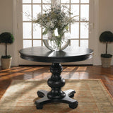 Black Baluster Round Dining Table | Uttermost Brynmore