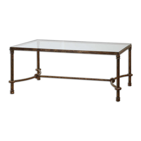 Modern European furniture - Bronze Framed Coffee Table - www.oroa.com