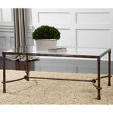 Modern European furniture - Bronze Framed Coffee Table - www.oroa.com