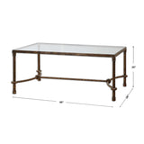 Modern European furniture - Bronze Framed Coffee Table - www.oroa.com