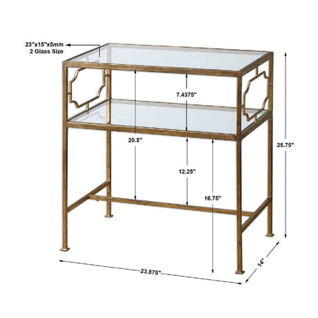 Modern European furniture - Gold Framed Side Table - www.oroa.com
