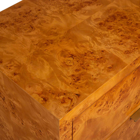 Modern European furniture - 2-Drawer Burl Accent Chest - www.oroa.com