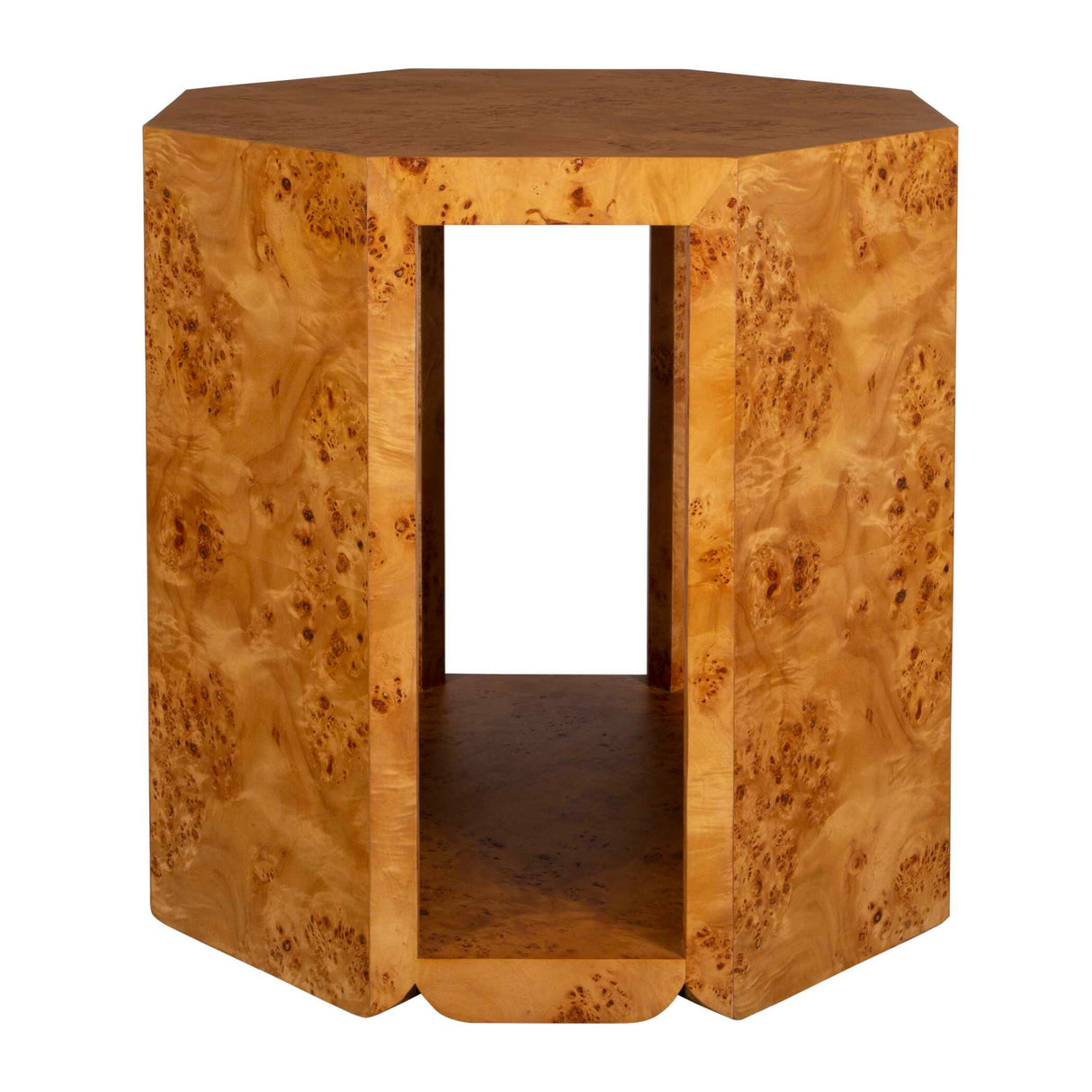 Octagonal Poplar Burl Side Table | Uttermost Indus