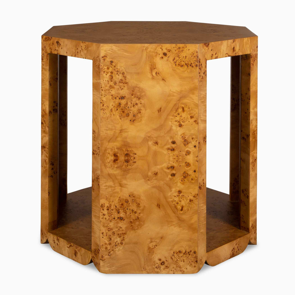 Octagonal Poplar Burl Side Table | Uttermost Indus