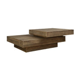 Modern European furniture - 2-Layer Natural Oak Coffee Table - www.oroa.com
