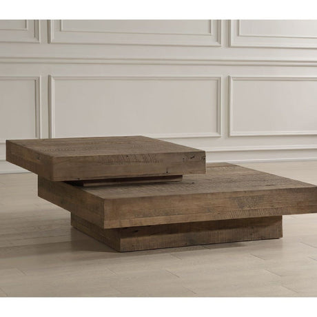 Modern European furniture - 2-Layer Natural Oak Coffee Table - www.oroa.com