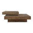 Modern European furniture - 2-Layer Natural Oak Coffee Table - www.oroa.com