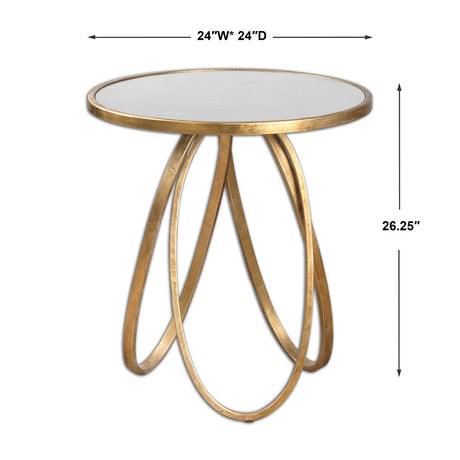 Modern European furniture - Gold Loops Side Table - www.oroa.com