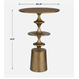 Modern European furniture - Antique Brass Accent Table - www.oroa.com