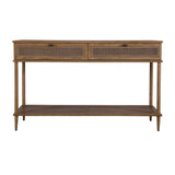 Modern European furniture - 2-Drawer Cane Console Table - www.oroa.com