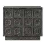 Modern European furniture - Circle Carved Elm 2-Door Cabinet - www.oroa.com