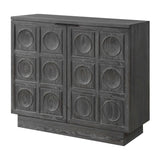 Modern European furniture - Circle Carved Elm 2-Door Cabinet - www.oroa.com