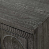 Modern European furniture - Circle Carved Elm 2-Door Cabinet - www.oroa.com