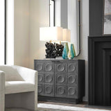 Modern European furniture - Circle Carved Elm 2-Door Cabinet - www.oroa.com