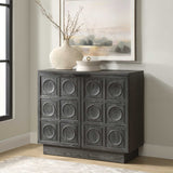 Modern European furniture - Circle Carved Elm 2-Door Cabinet - www.oroa.com