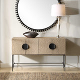 Modern European furniture - Elm Veneer 4-Door Cabinet - www.oroa.com