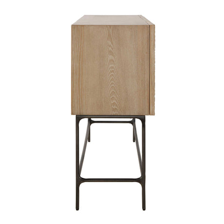 Modern European furniture - Elm Veneer 4-Door Cabinet - www.oroa.com