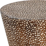 Modern European furniture - Hammered Bronze Hourglass Accent  Table - www.oroa.com