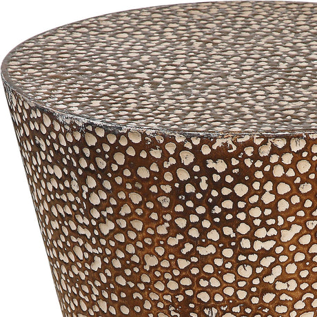 Modern European furniture - Hammered Bronze Hourglass Accent  Table - www.oroa.com
