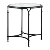 Modern European furniture - Black Steel Framed Side Table - www.oroa.com