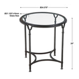 Modern European furniture - Black Steel Framed Side Table - www.oroa.com