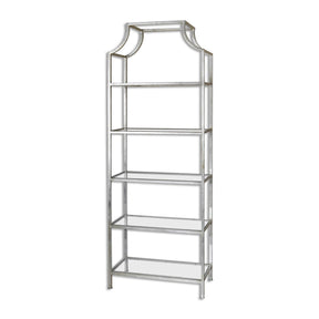 Modern European furniture - Silver Leaf Glass Bookshelf - www.oroa.com