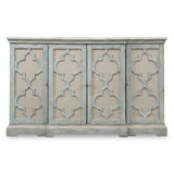 Modern European furniture - Gray Open-Carved 4-Door Cabinet - www.oroa.com