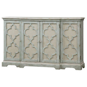 Gray Open-Carved 4-Door Cabinet by Uttermost Sophie