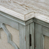 Modern European furniture - Gray Open-Carved 4-Door Cabinet - www.oroa.com