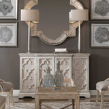 Modern European furniture - Gray Open-Carved 4-Door Cabinet - www.oroa.com