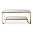 Modern European furniture - Gold Framed Coffee Table - www.oroa.com