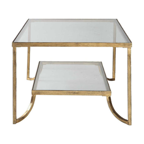Modern European furniture - Gold Framed Coffee Table - www.oroa.com