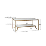 Modern European furniture - Gold Framed Coffee Table - www.oroa.com