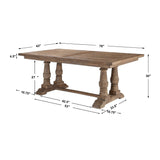 Modern European furniture - Solid Wood Rectangular Dining Table - www.oroa.com