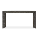 Modern European furniture - Chiseled Black Elm Console Table - www.oroa.com