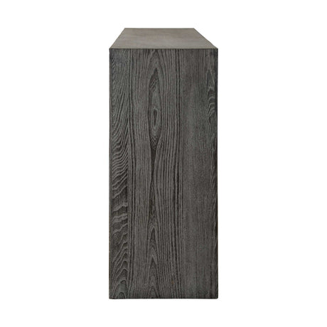 Modern European furniture - Chiseled Black Elm Console Table - www.oroa.com