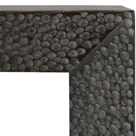 Modern European furniture - Chiseled Black Elm Console Table - www.oroa.com