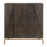 Black Mindi Faceted 2-Door Cabinet | Uttermost Marico