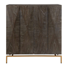 Black Mindi Faceted 2-Door Cabinet by Uttermost Marico