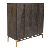 Black Mindi Faceted 2-Door Cabinet | Uttermost Marico