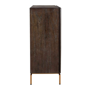   Black Mindi Faceted 2-Door Cabinet | Oroa.com