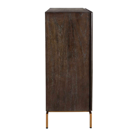 Black Mindi Faceted 2-Door Cabinet | Uttermost Marico