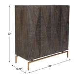 Black Mindi Faceted 2-Door Cabinet | Uttermost Marico