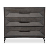 Modern European furniture - Gray Glazed Acacia 3-Drawer Chest - www.oroa.com